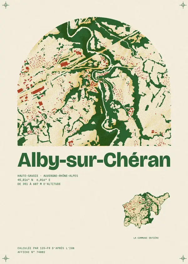 Affiche de Alby-sur-Chéran, calculée par 123-fr d'après l'IGN