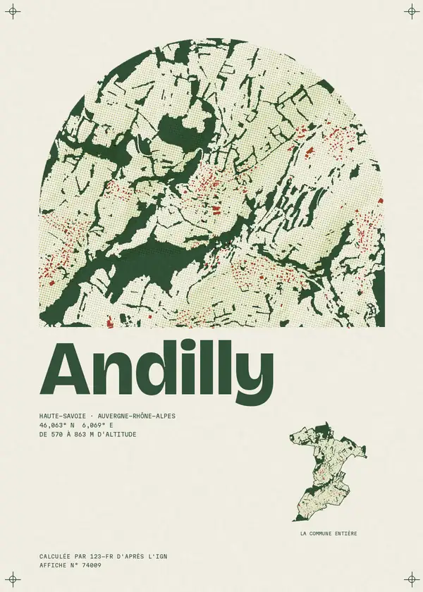 Affiche de Andilly, calculée par 123-fr d'après l'IGN