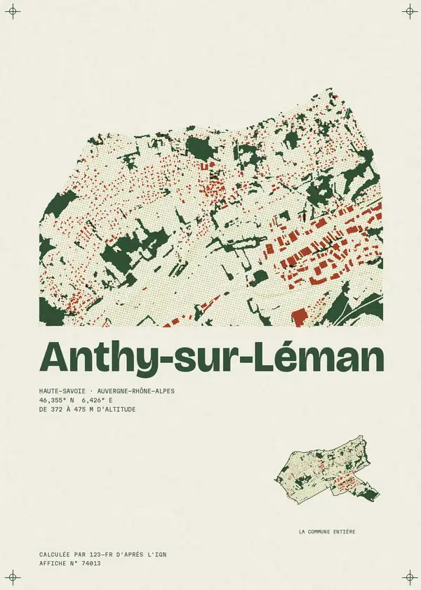 Affiche de Anthy-sur-Léman, calculée par 123-fr d'après l'IGN
