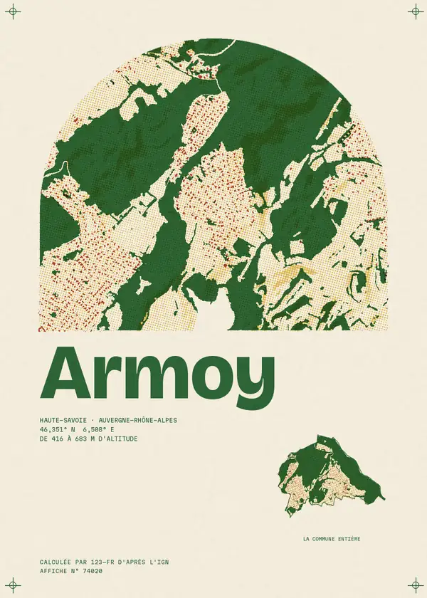 Affiche de Armoy, calculée par 123-fr d'après l'IGN