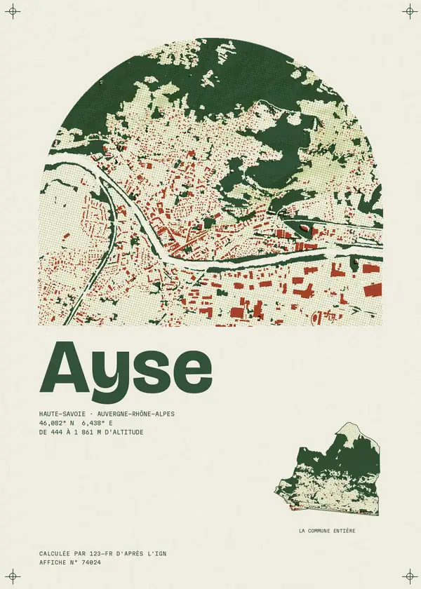 Affiche de Ayse, calculée par 123-fr d'après l'IGN