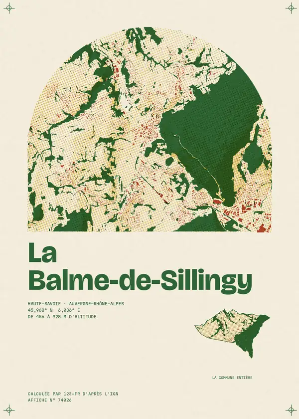 Affiche de La Balme-de-Sillingy, calculée par 123-fr d'après l'IGN
