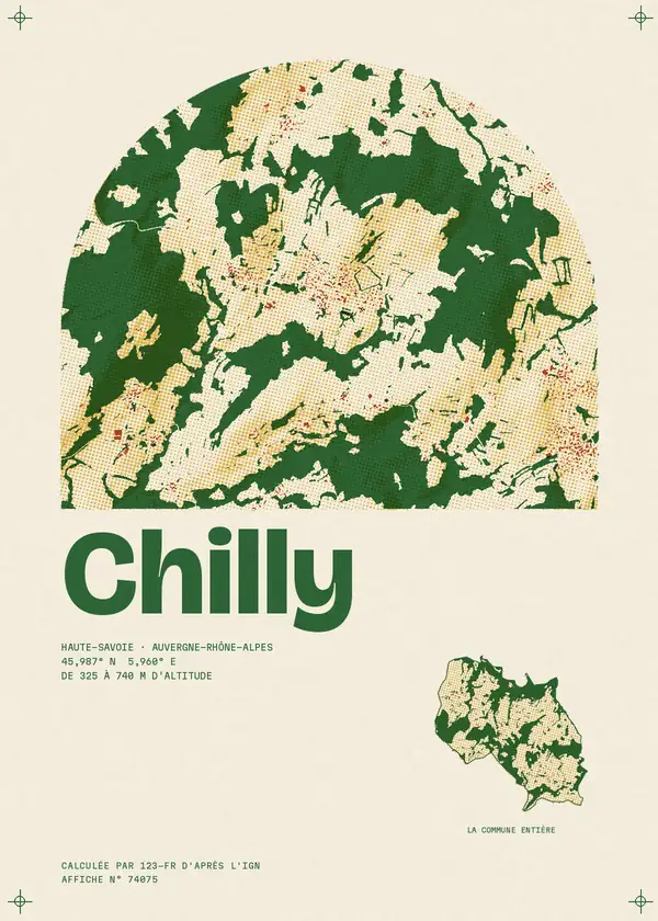 Affiche de Chilly, calculée par 123-fr d'après l'IGN