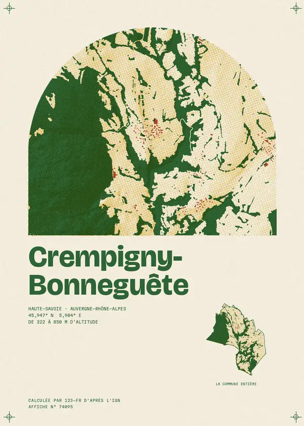 Affiche de Crempigny-Bonneguête, calculée par 123-fr d'après l'IGN