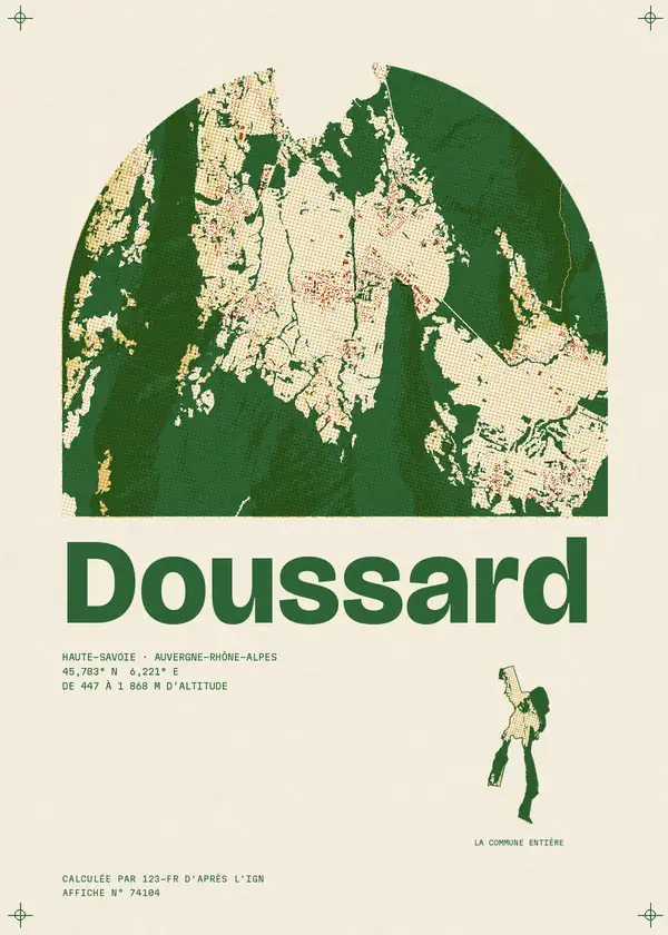 Affiche de Doussard, calculée par 123-fr d'après l'IGN