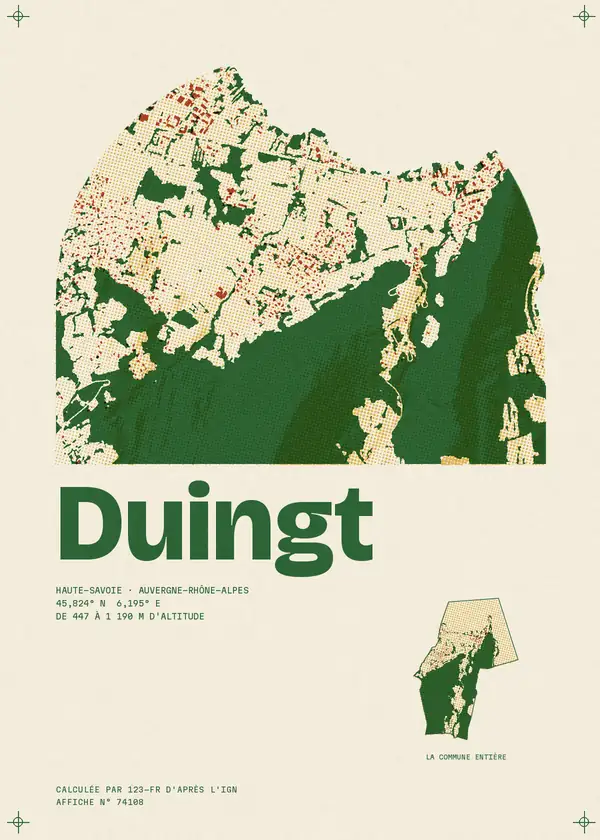 Affiche de Duingt, calculée par 123-fr d'après l'IGN