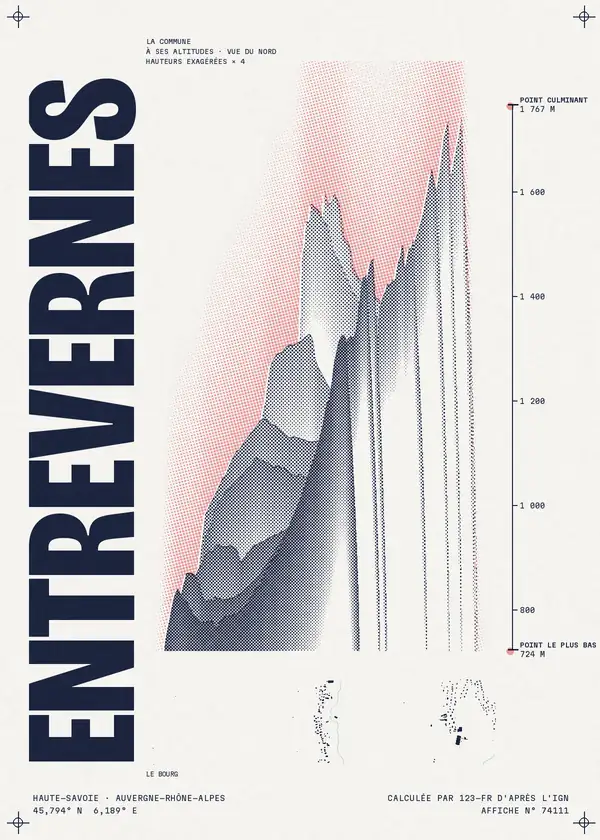 Affiche de Entrevernes, calculée par 123-fr d'après l'IGN