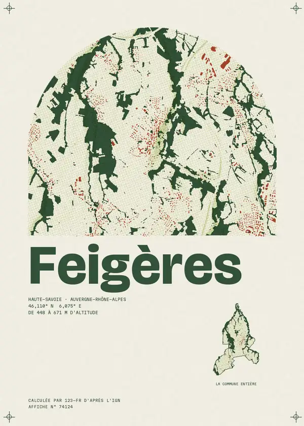 Affiche de Feigères, calculée par 123-fr d'après l'IGN