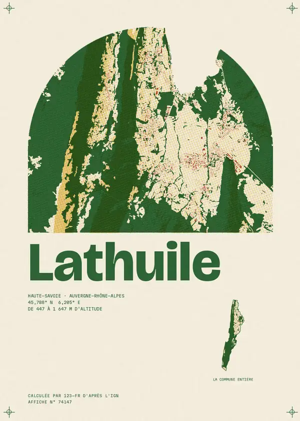 Affiche de Lathuile, calculée par 123-fr d'après l'IGN