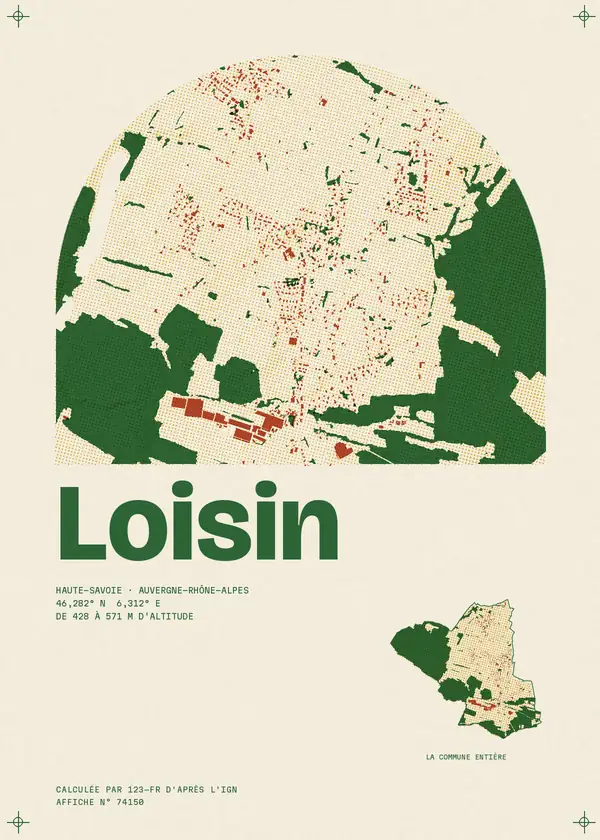 Affiche de Loisin, calculée par 123-fr d'après l'IGN