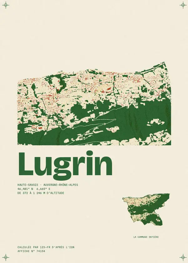 Affiche de Lugrin, calculée par 123-fr d'après l'IGN