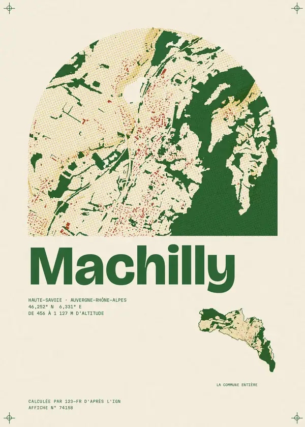 Affiche de Machilly, calculée par 123-fr d'après l'IGN
