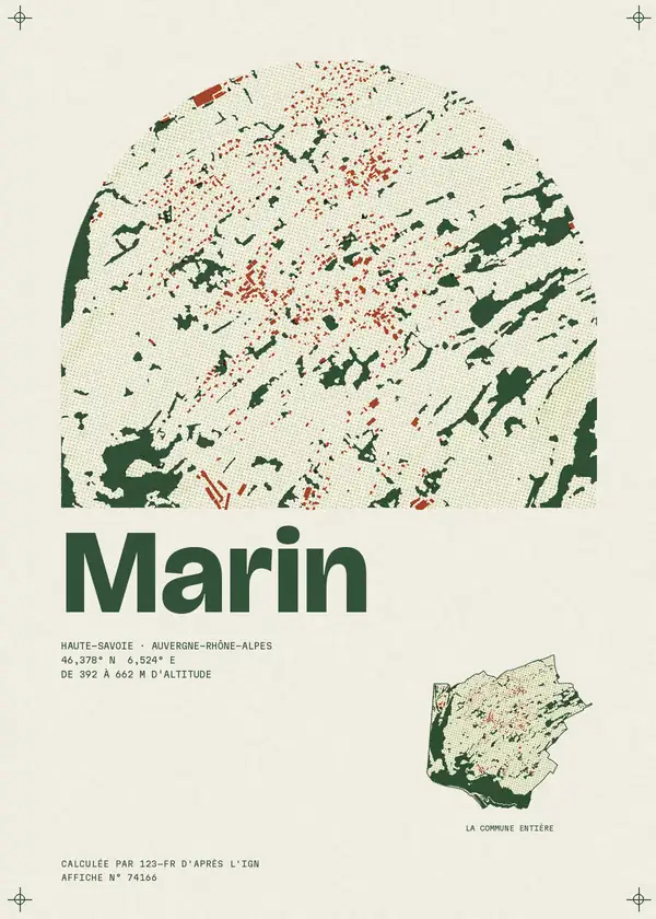 Affiche de Marin, calculée par 123-fr d'après l'IGN