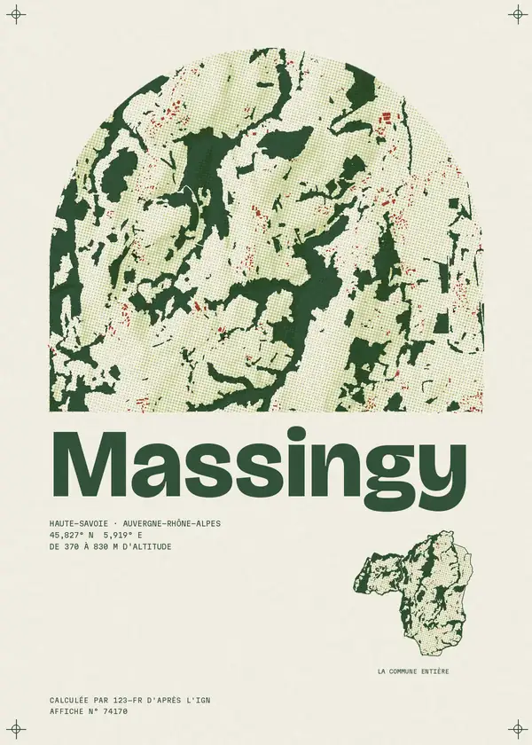 Affiche de Massingy, calculée par 123-fr d'après l'IGN