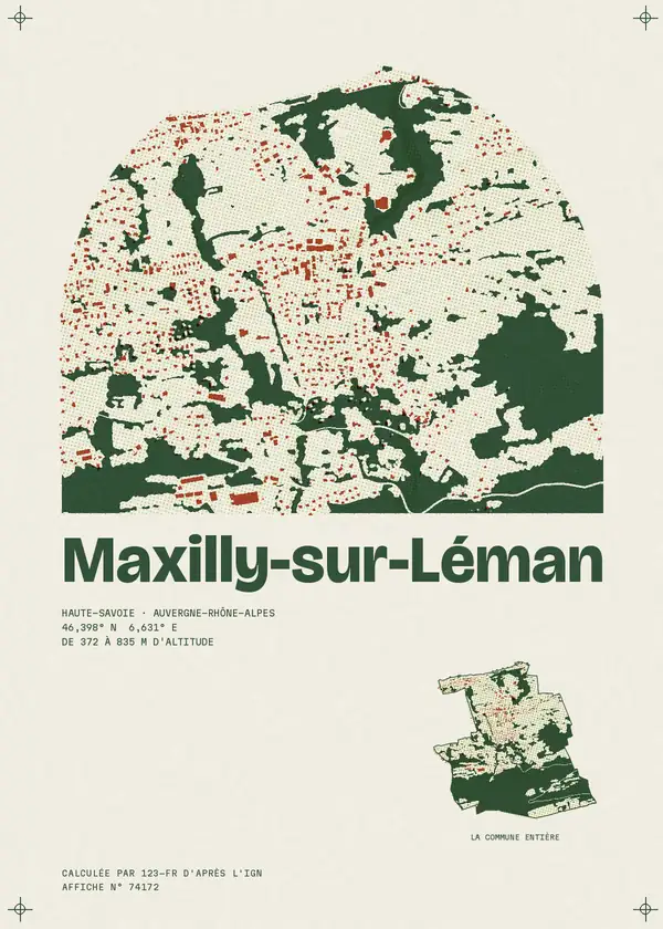 Affiche de Maxilly-sur-Léman, calculée par 123-fr d'après l'IGN