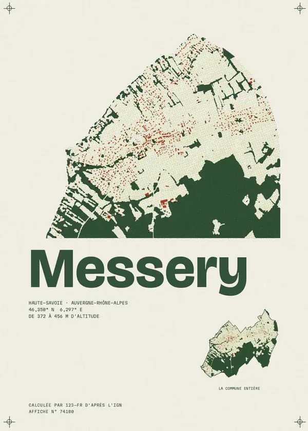 Affiche de Messery, calculée par 123-fr d'après l'IGN