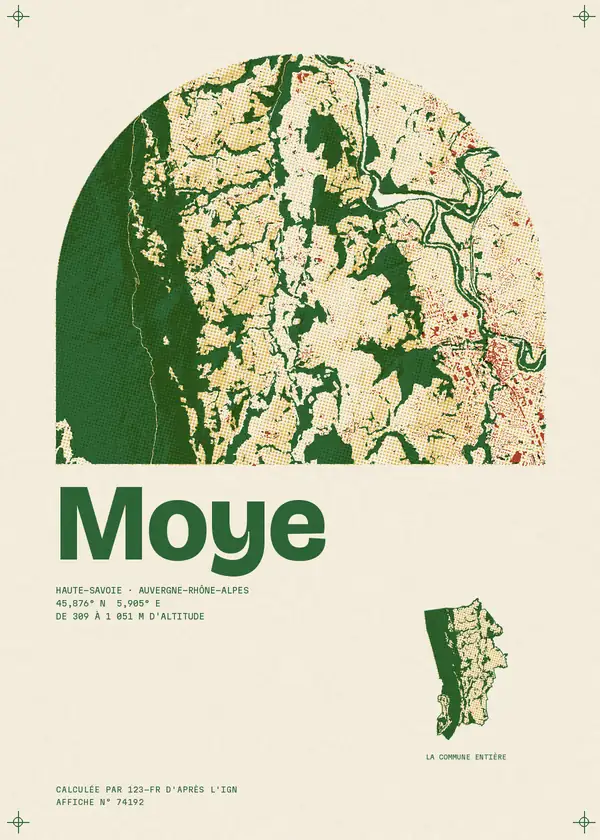 Affiche de Moye, calculée par 123-fr d'après l'IGN