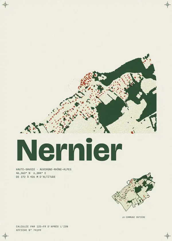 Affiche de Nernier, calculée par 123-fr d'après l'IGN