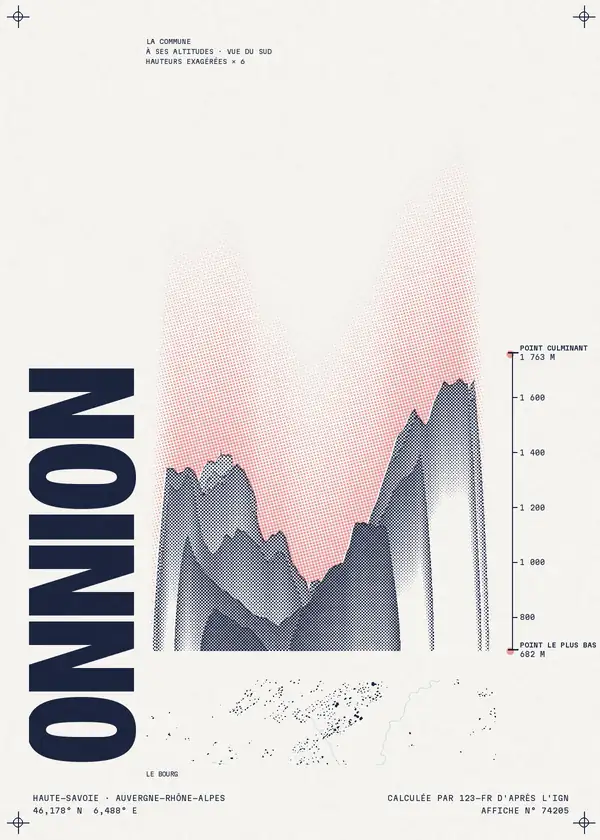 Affiche de Onnion, calculée par 123-fr d'après l'IGN