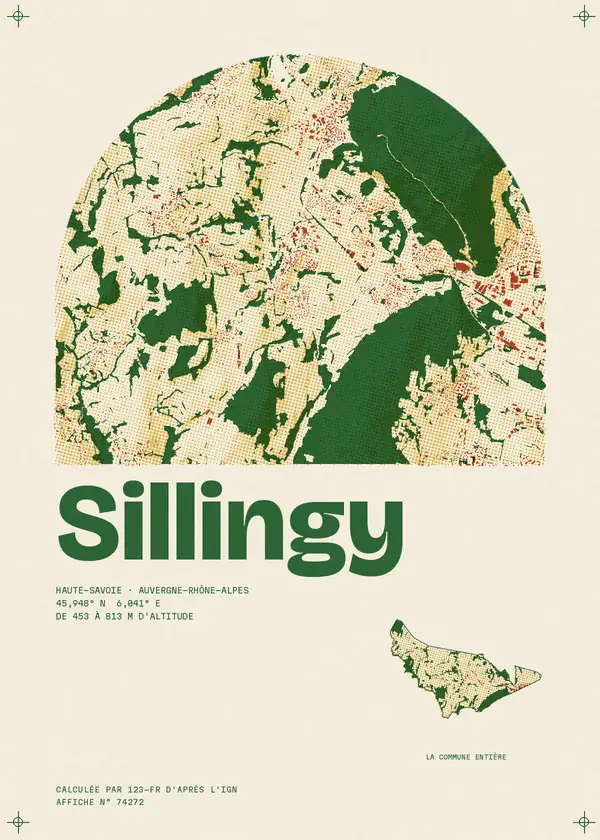 Affiche de Sillingy, calculée par 123-fr d'après l'IGN