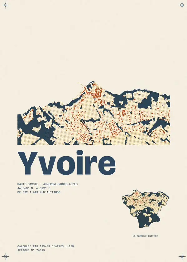 Affiche de Yvoire, calculée par 123-fr d'après l'IGN