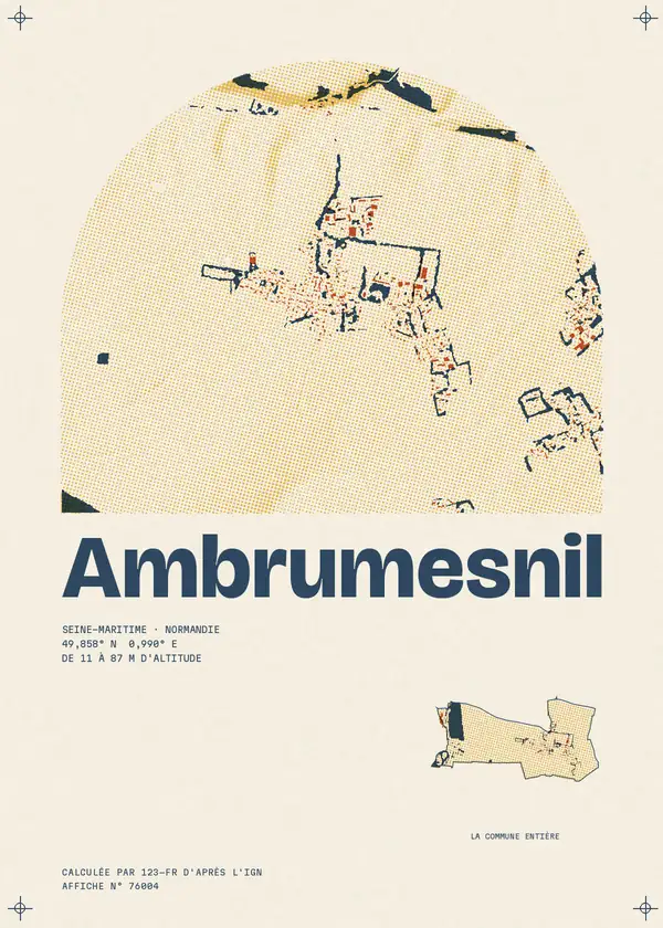 Affiche de Ambrumesnil, calculée par 123-fr d'après l'IGN