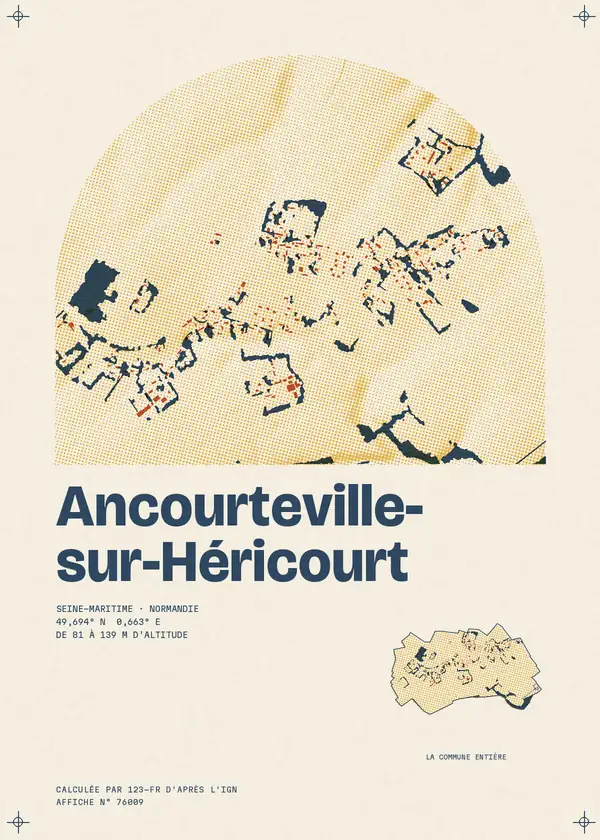 Affiche de Ancourteville-sur-Héricourt, calculée par 123-fr d'après l'IGN