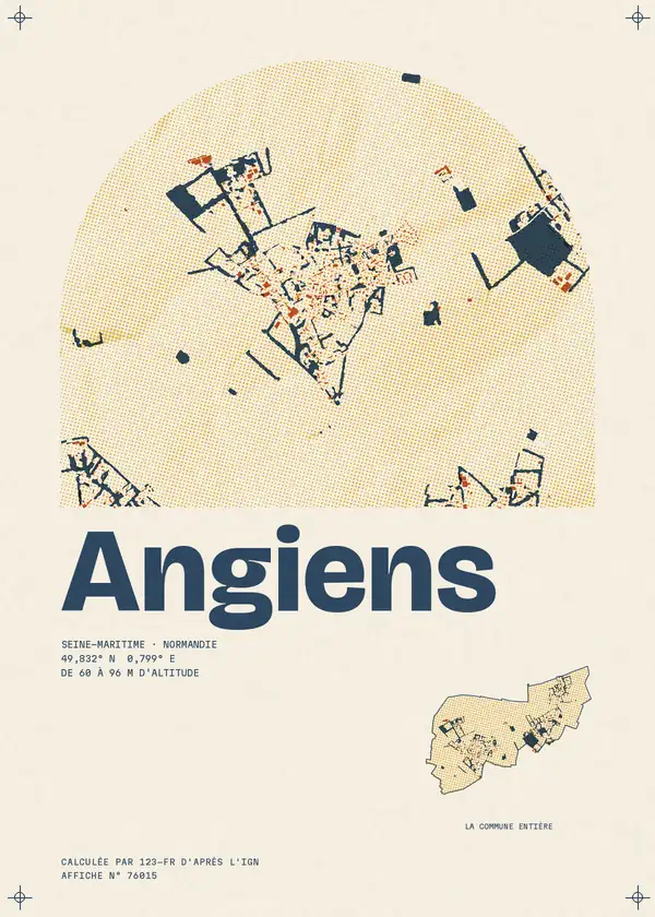 Affiche de Angiens, calculée par 123-fr d'après l'IGN