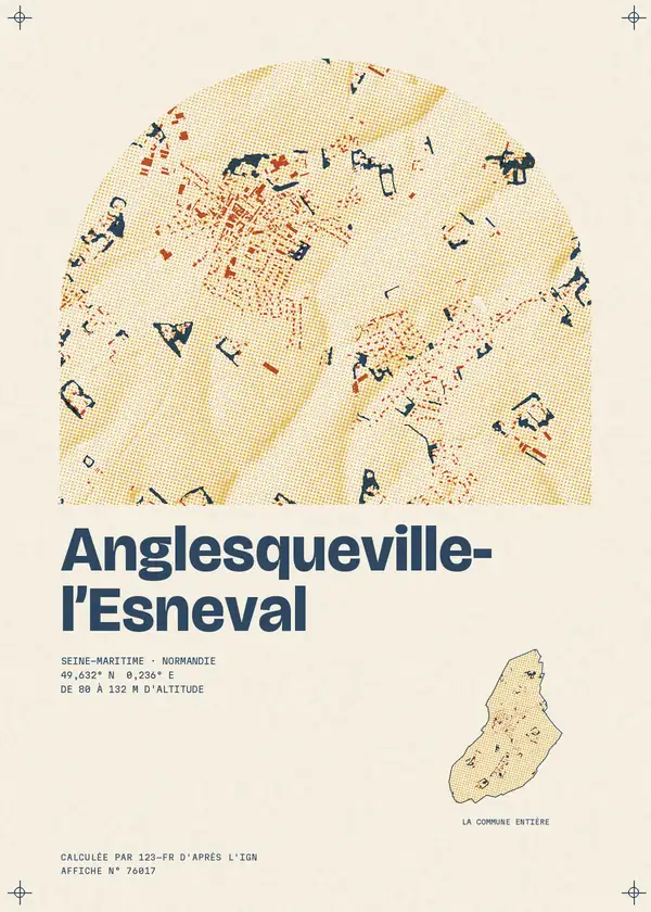 Affiche de Anglesqueville-l'Esneval, calculée par 123-fr d'après l'IGN