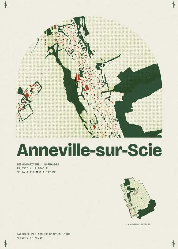 Affiche de Anneville-sur-Scie, calculée par 123-fr d'après l'IGN