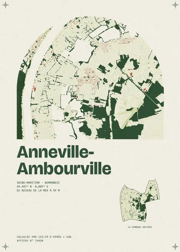 Affiche de Anneville-Ambourville, calculée par 123-fr d'après l'IGN
