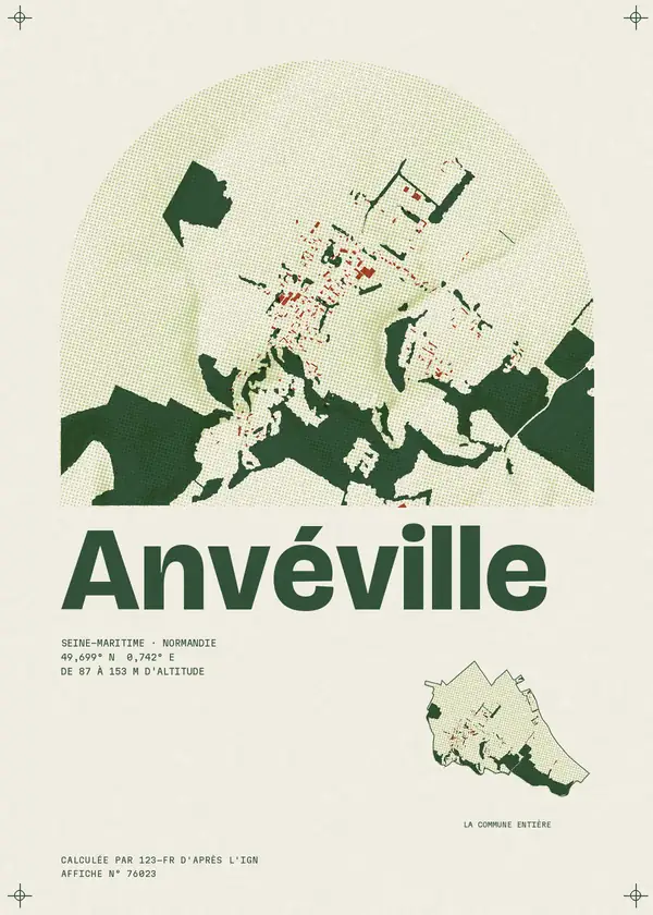 Affiche de Anvéville, calculée par 123-fr d'après l'IGN