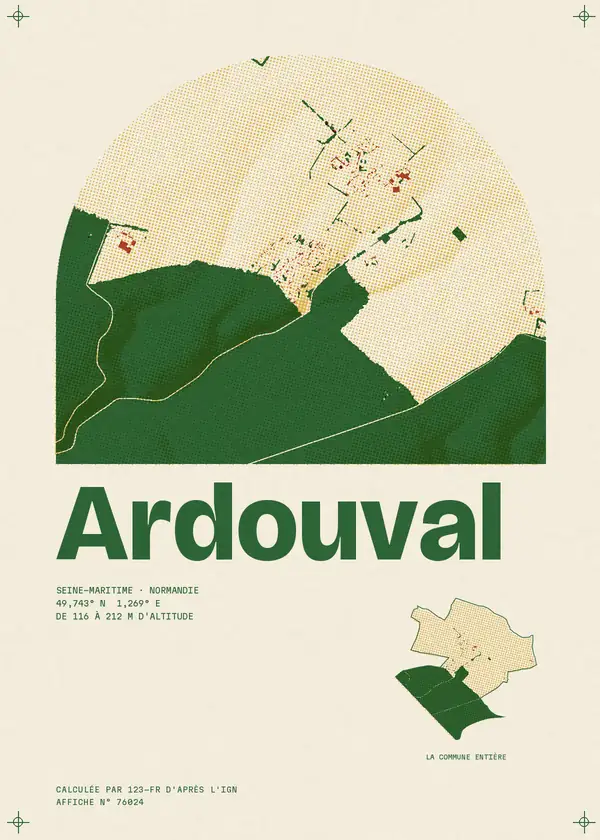 Affiche de Ardouval, calculée par 123-fr d'après l'IGN