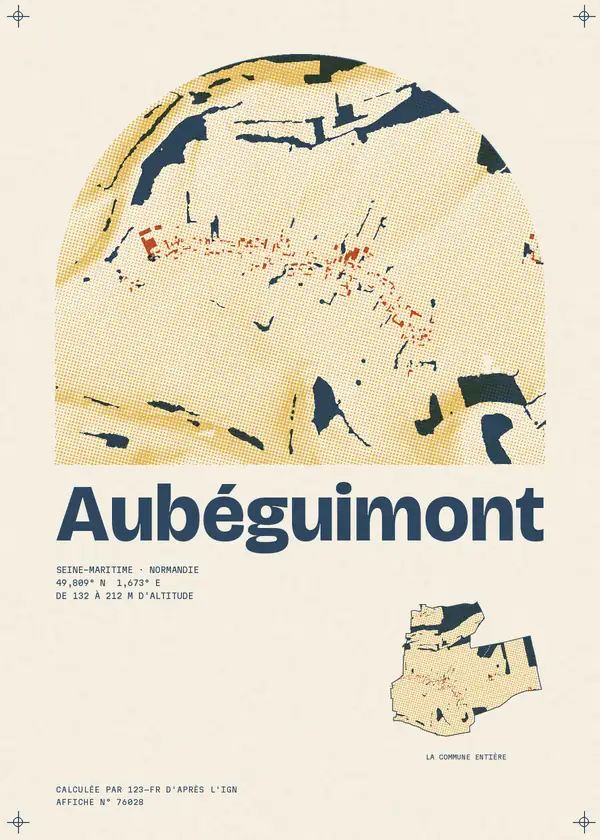 Affiche de Aubéguimont, calculée par 123-fr d'après l'IGN