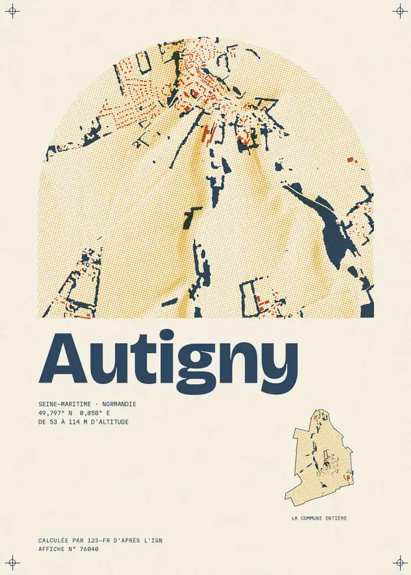 Affiche de Autigny, calculée par 123-fr d'après l'IGN