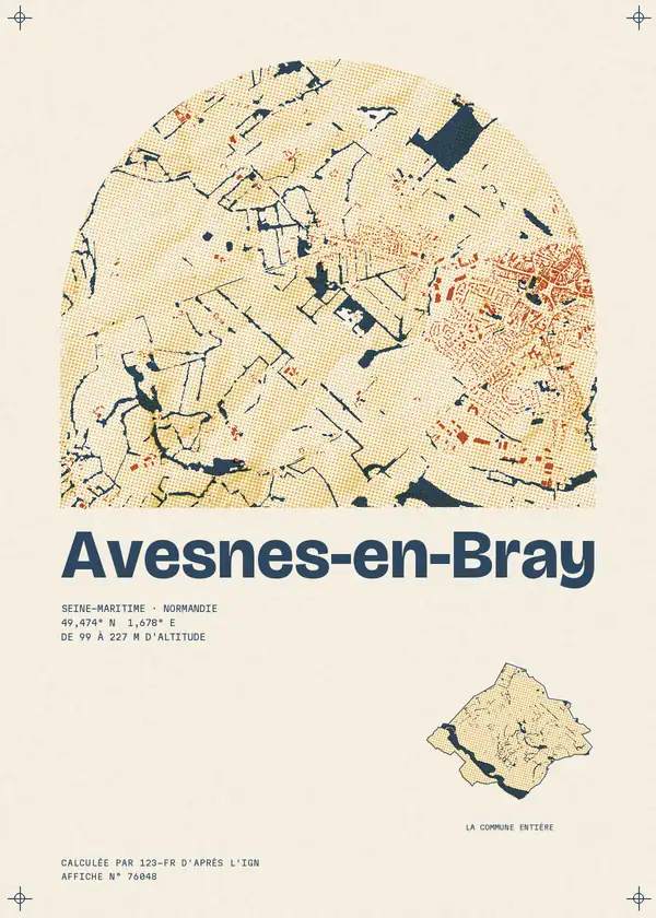 Affiche de Avesnes-en-Bray, calculée par 123-fr d'après l'IGN