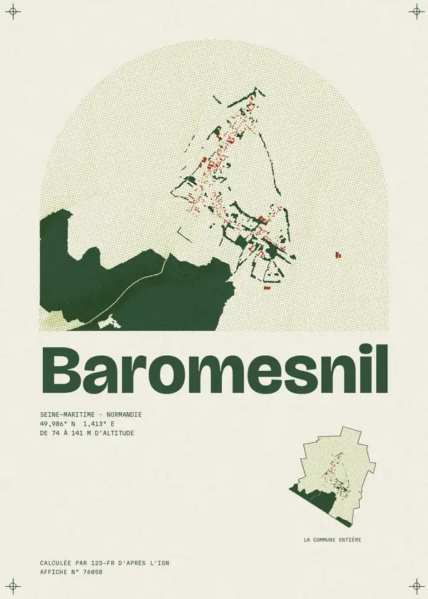 Affiche de Baromesnil, calculée par 123-fr d'après l'IGN