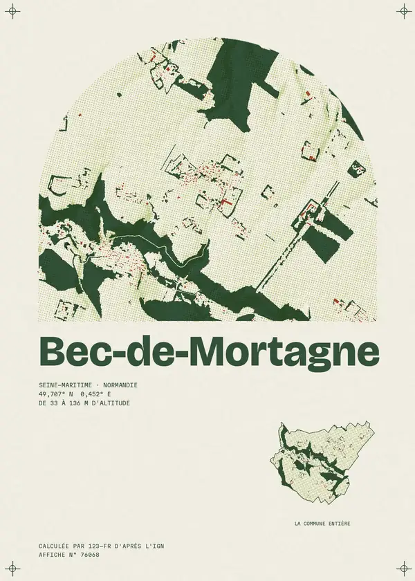 Affiche de Bec-de-Mortagne, calculée par 123-fr d'après l'IGN