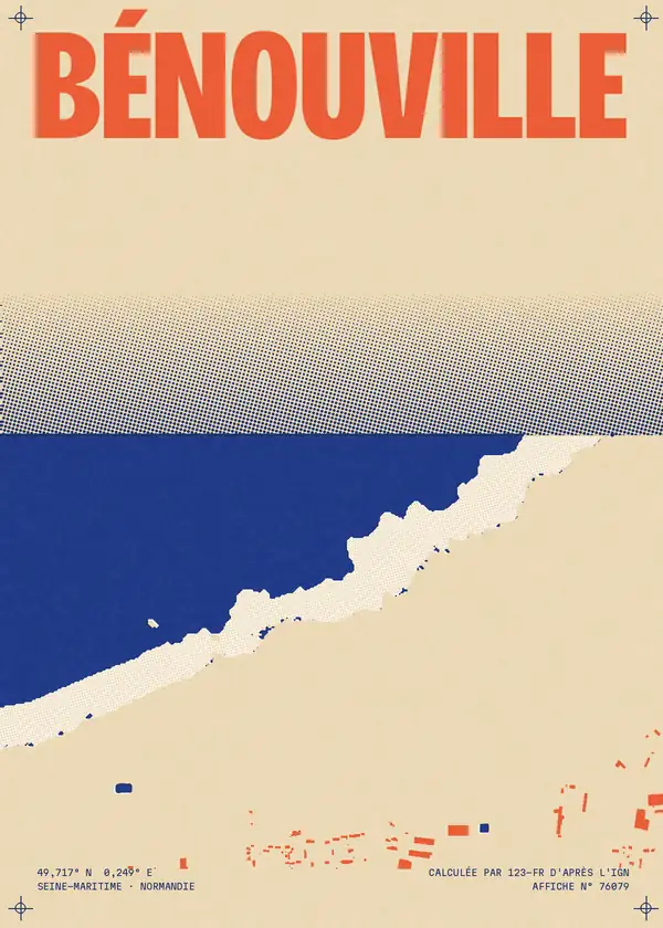Affiche de Bénouville, calculée par 123-fr d'après l'IGN