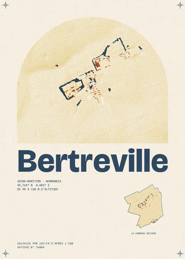Affiche de Bertreville, calculée par 123-fr d'après l'IGN