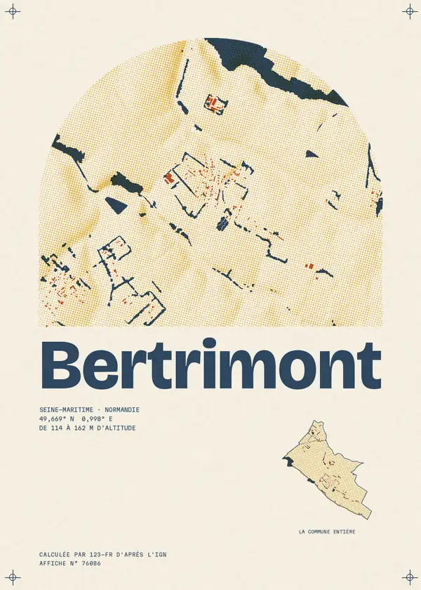 Affiche de Bertrimont, calculée par 123-fr d'après l'IGN