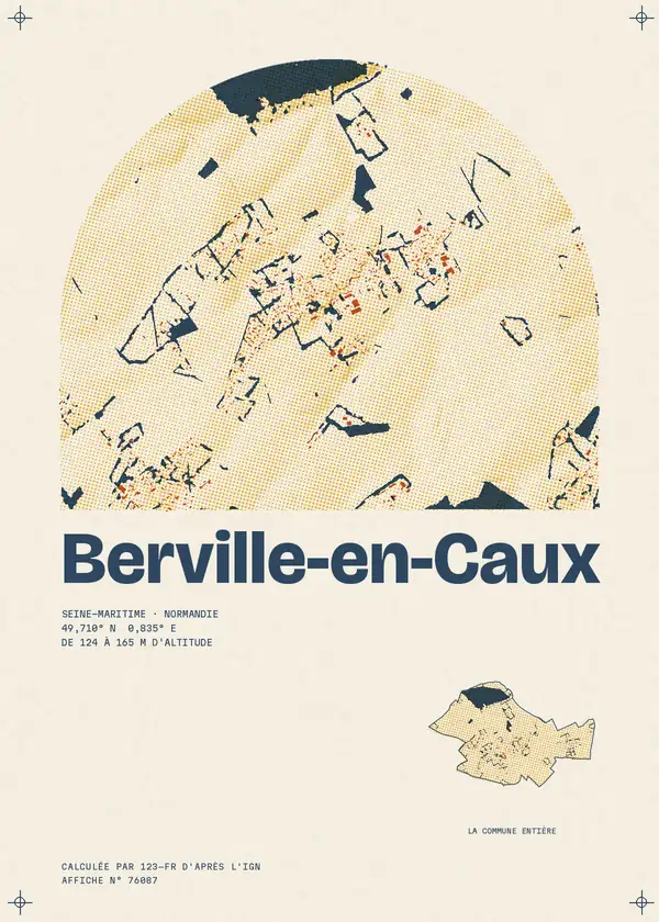 Affiche de Berville-en-Caux, calculée par 123-fr d'après l'IGN