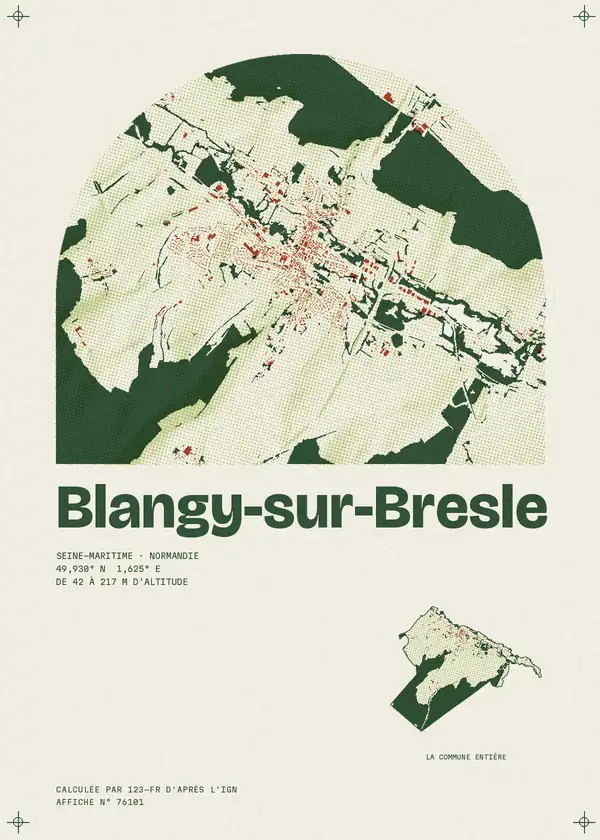 Affiche de Blangy-sur-Bresle, calculée par 123-fr d'après l'IGN