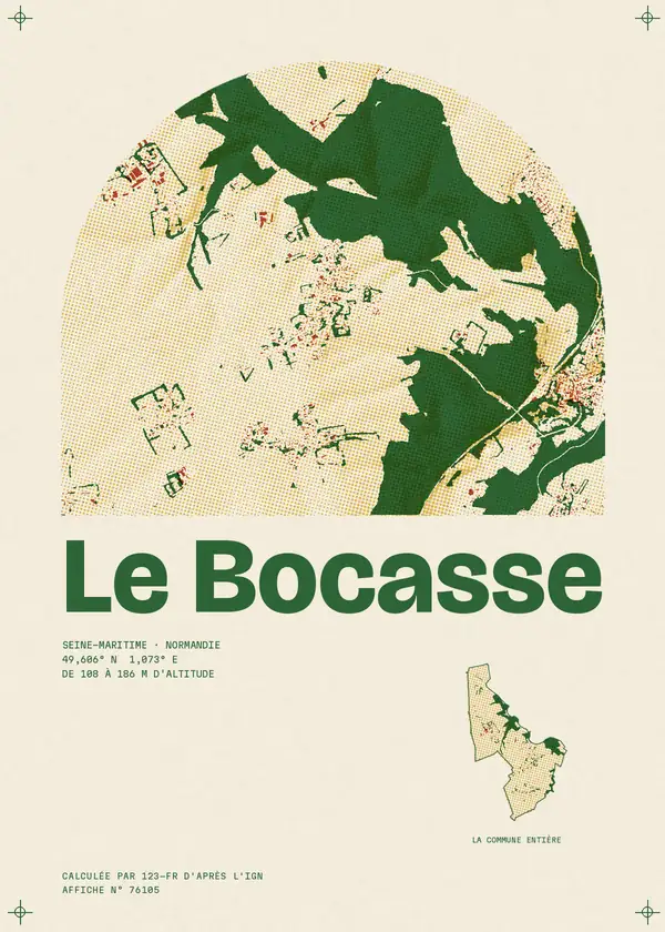 Affiche de Le Bocasse, calculée par 123-fr d'après l'IGN