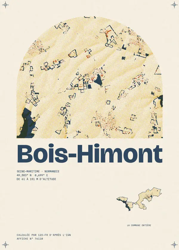 Affiche de Bois-Himont, calculée par 123-fr d'après l'IGN