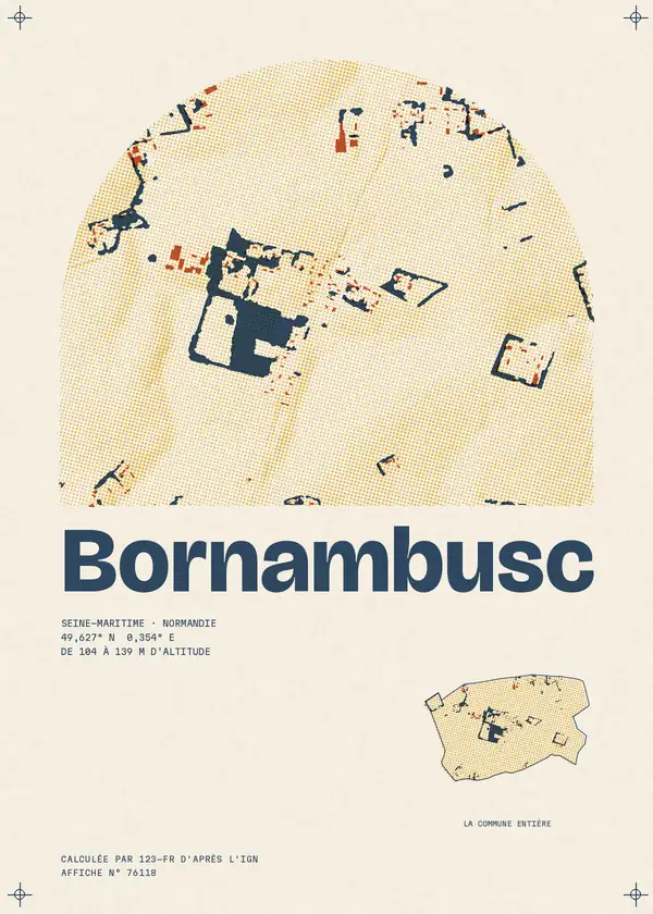 Affiche de Bornambusc, calculée par 123-fr d'après l'IGN