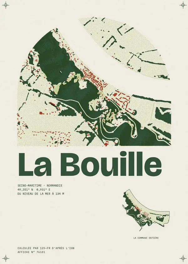 Affiche de La Bouille, calculée par 123-fr d'après l'IGN