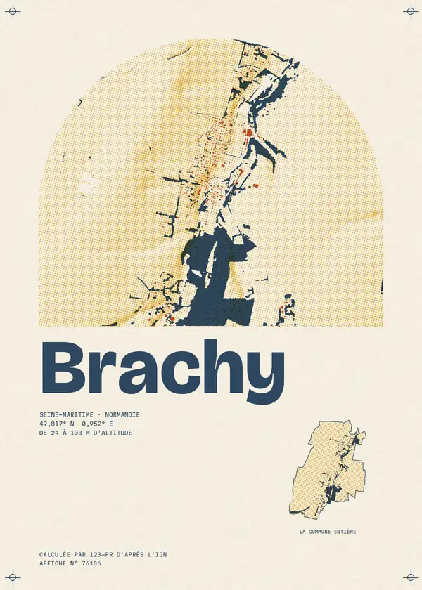 Affiche de Brachy, calculée par 123-fr d'après l'IGN