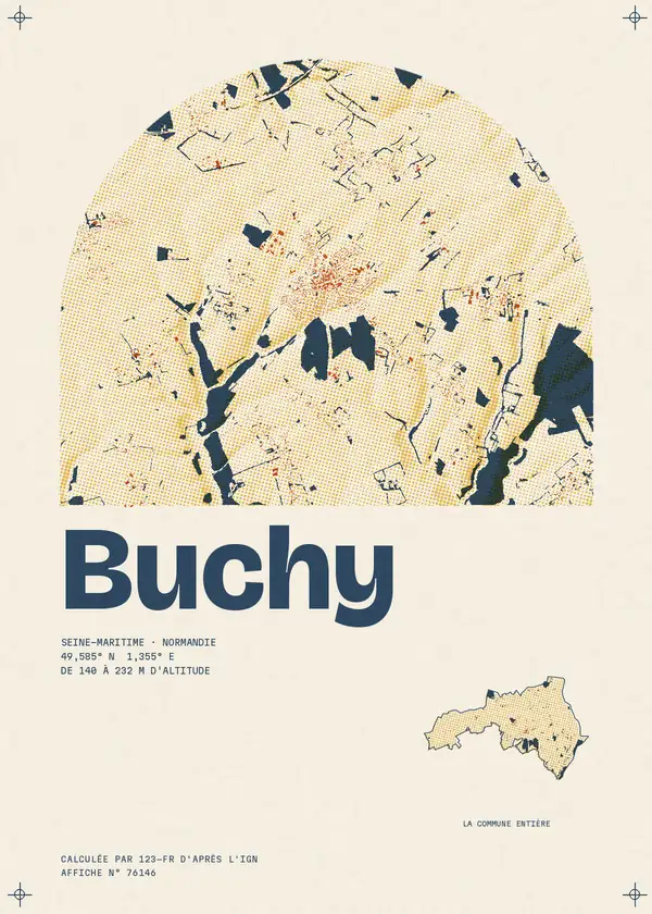 Affiche de Buchy, calculée par 123-fr d'après l'IGN