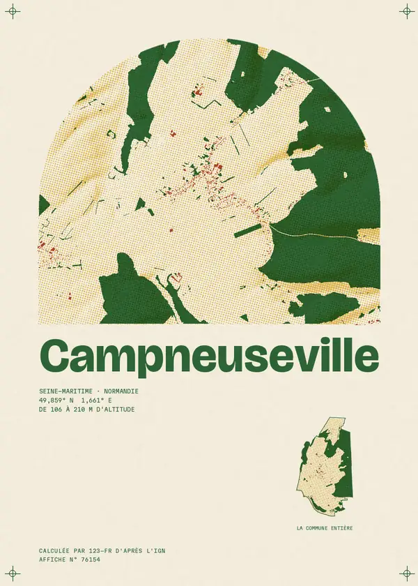 Affiche de Campneuseville, calculée par 123-fr d'après l'IGN